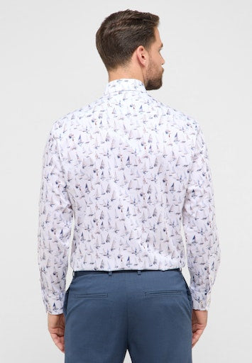 Hemden lange mouw blauw ETERNA