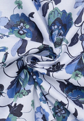 Hemden korte mouw blauw ETERNA