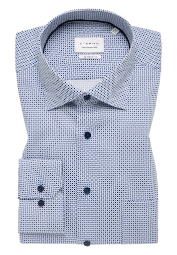 Hemden lange mouw blauw ETERNA