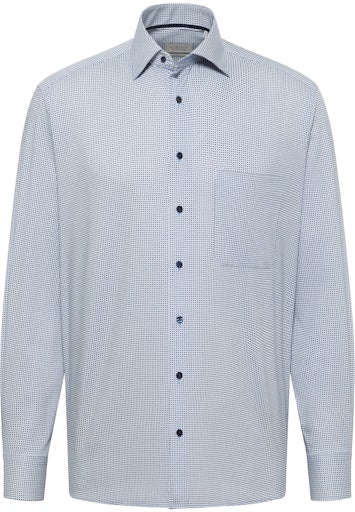 Hemden lange mouw blauw ETERNA