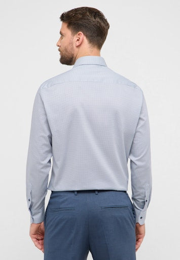 Hemden lange mouw blauw ETERNA