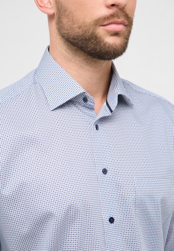 Hemden lange mouw blauw ETERNA
