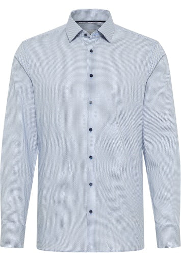 Hemden lange mouw blauw ETERNA