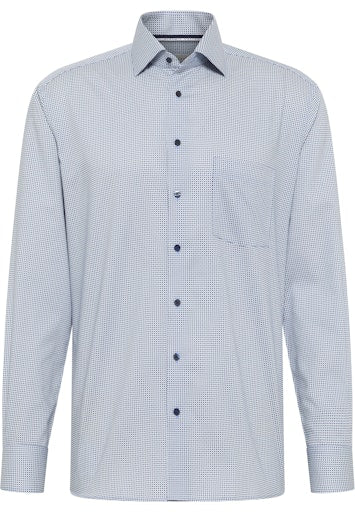 Hemden lange mouw blauw ETERNA