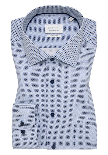 Hemden lange mouw blauw ETERNA