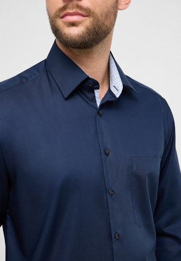 Hemden lange mouw navy ETERNA