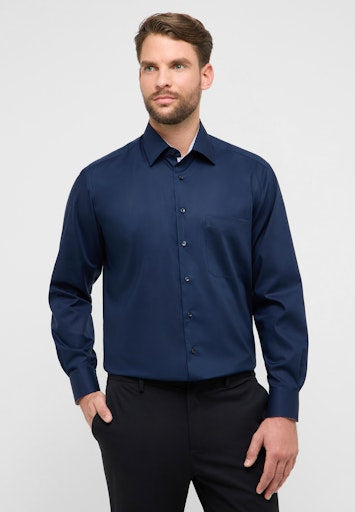 Hemden lange mouw navy ETERNA