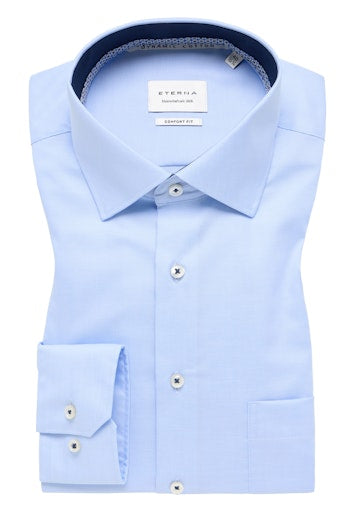 Hemden lange mouw blauw ETERNA