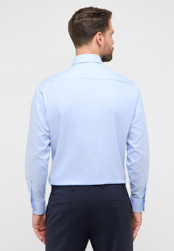 Hemden lange mouw blauw ETERNA