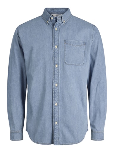 Hemden lange mouw blauw JACK & JONES
