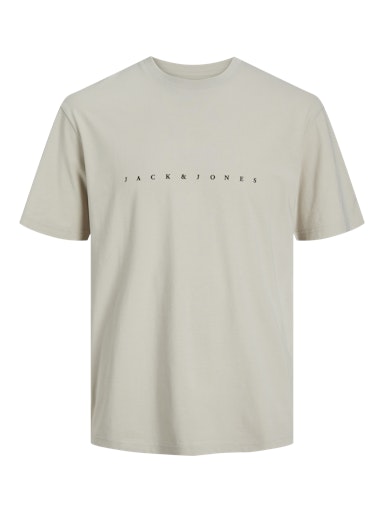 T-shirts korte mouw beige JACK & JONES