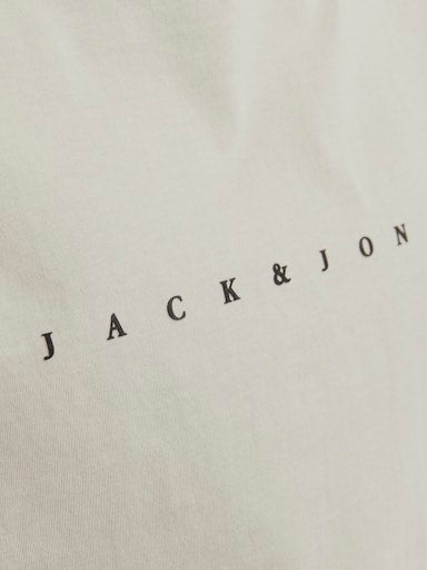 T-shirts korte mouw beige JACK & JONES
