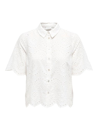 Blouses korte mouw beige ONLY