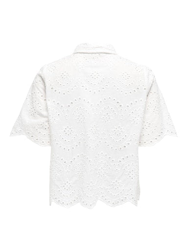 Blouses korte mouw beige ONLY
