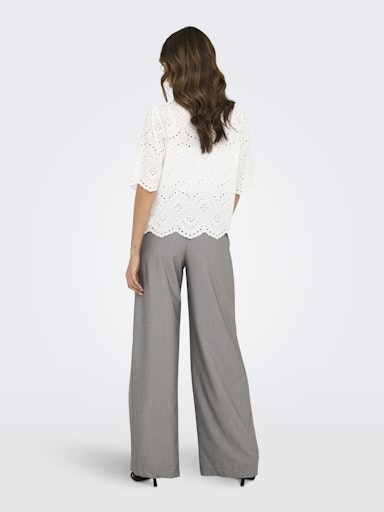 Blouses korte mouw beige ONLY