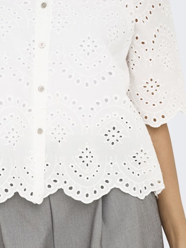 Blouses korte mouw beige ONLY
