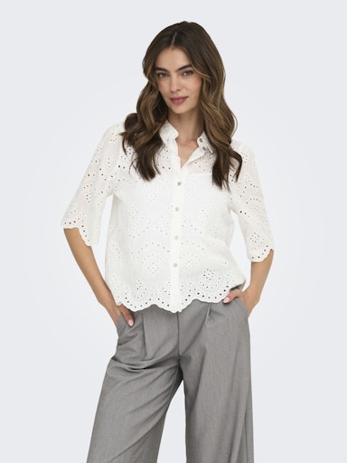 Blouses korte mouw beige ONLY
