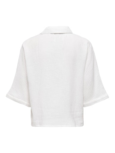 Blouses korte mouw beige ONLY