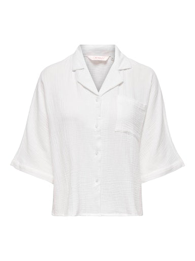 Blouses korte mouw beige ONLY