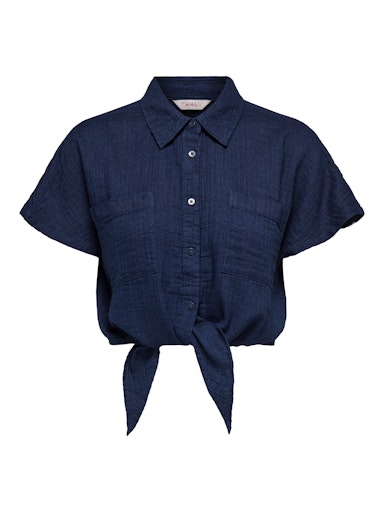 Blouses korte mouw blauw ONLY