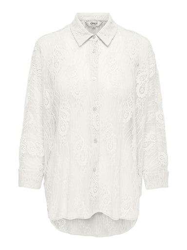 Blouses lange mouw beige ONLY