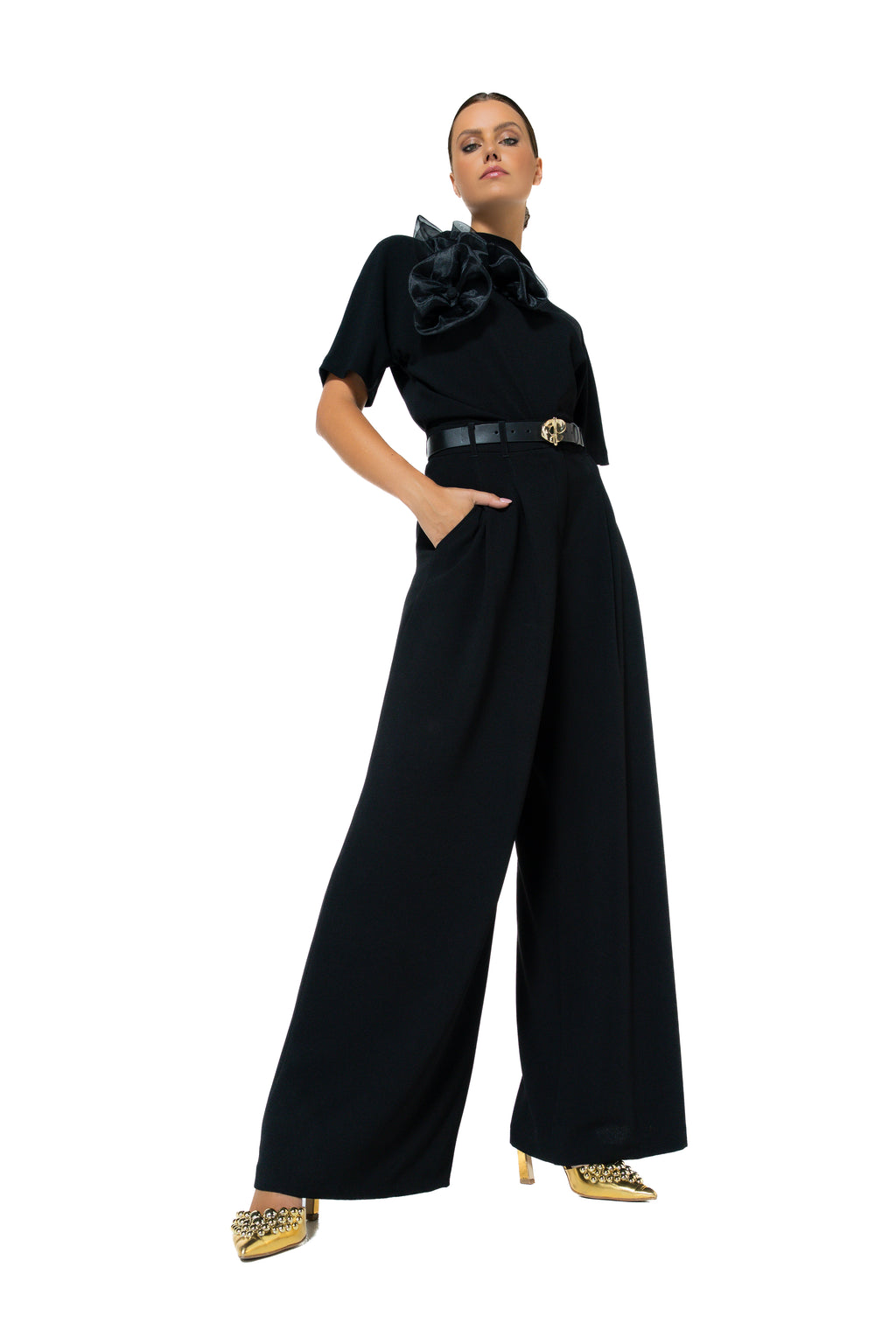 Blouses korte mouw zwart Caroline Biss