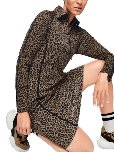 Jurken lange mouw bruin Marc Cain Sports