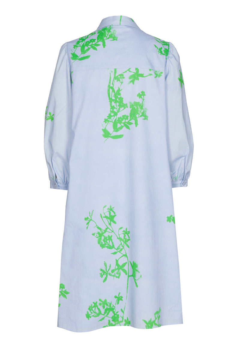 Jurken lange mouw blauw Marie Méro