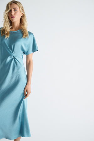 Jurken korte mouw blauw Marie Méro