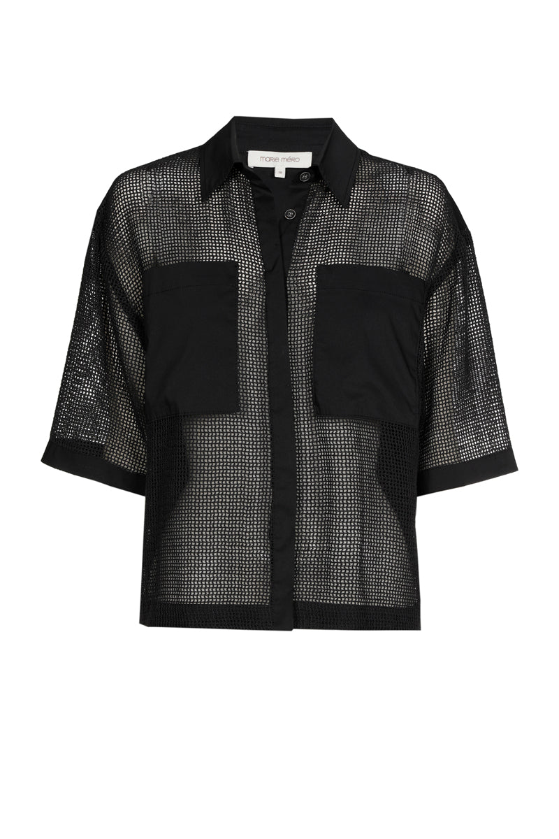 Blouses lange mouw zwart Marie Méro