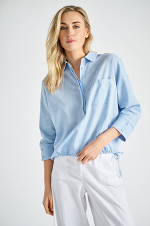 Blouses lange mouw blauw Marie Méro
