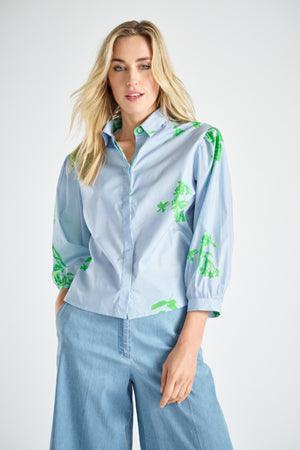 Blouses lange mouw blauw Marie Méro