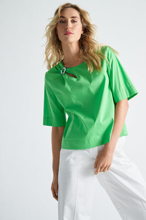 Blouses korte mouw groen Marie Méro