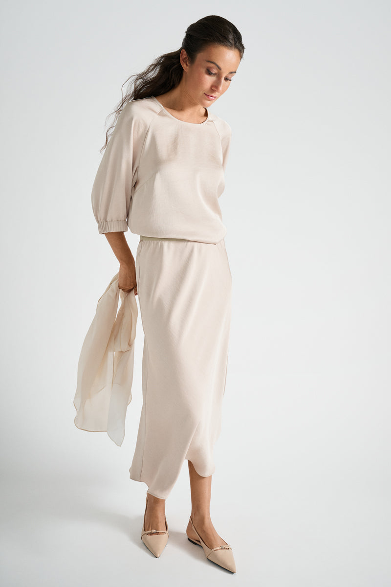Blouses lange mouw beige Marie Méro
