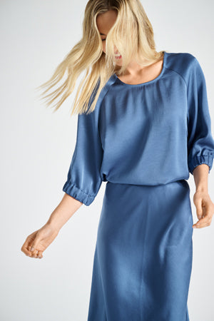 Blouses lange mouw blauw Marie Méro