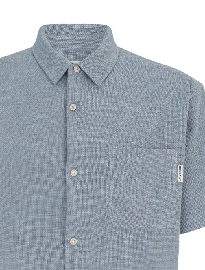 Hemden korte mouw blauw Iriedaily