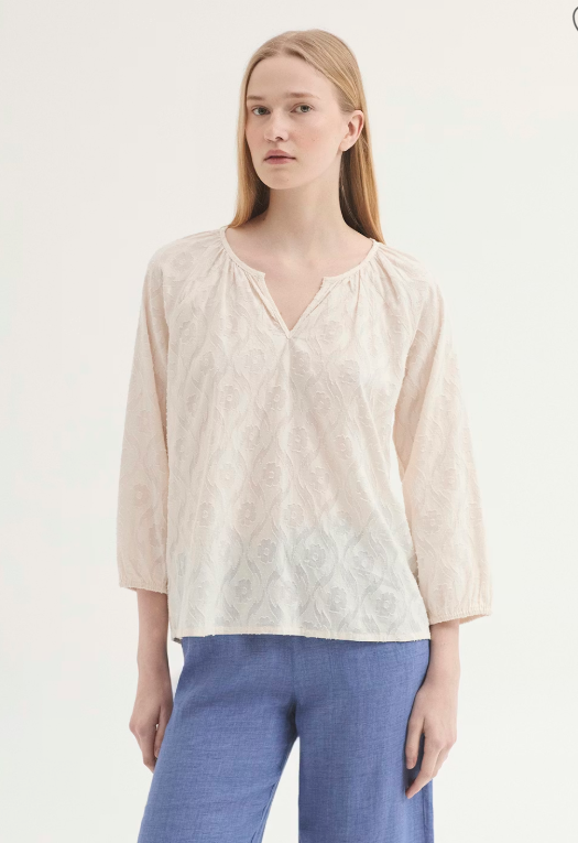 Blouses lange mouw beige Nice Things