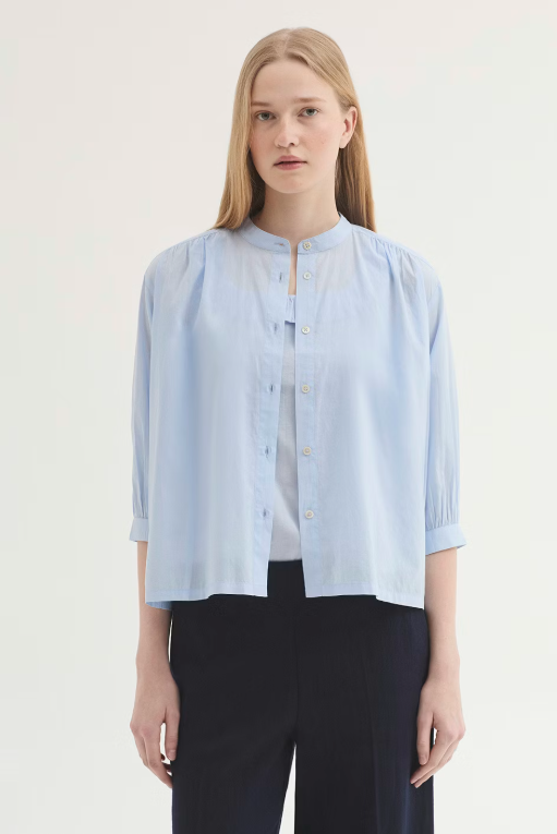 Blouses korte mouw blauw Nice Things