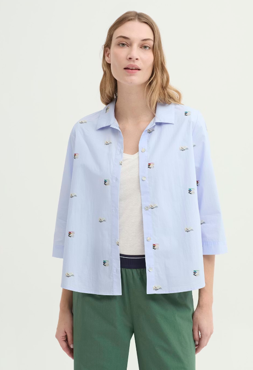 Blouses lange mouw blauw Nice Things