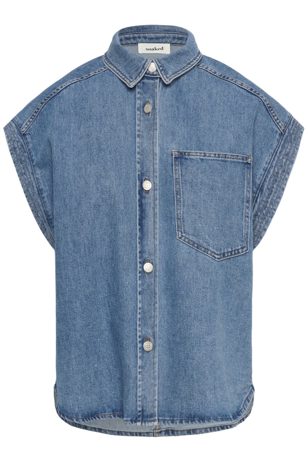 Blouses korte mouw blauw Soaked In Luxury