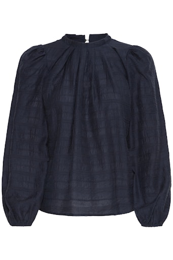 Blouses lange mouw blauw ICHI