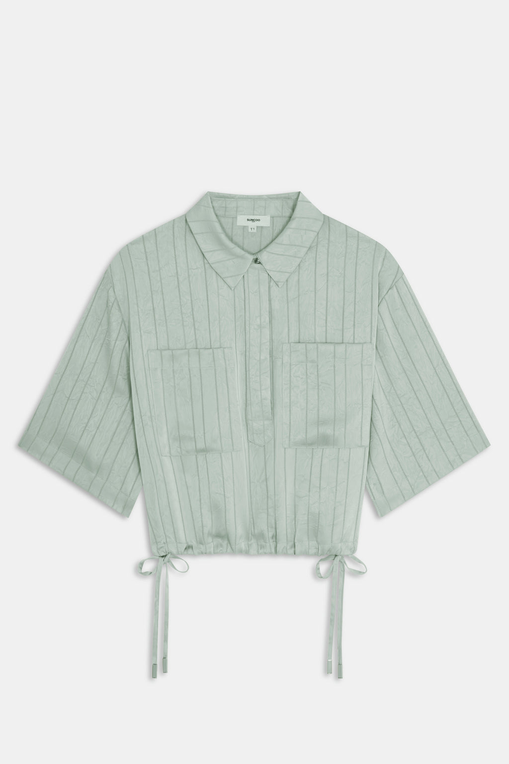 Blouses korte mouw groen Suncoo Paris