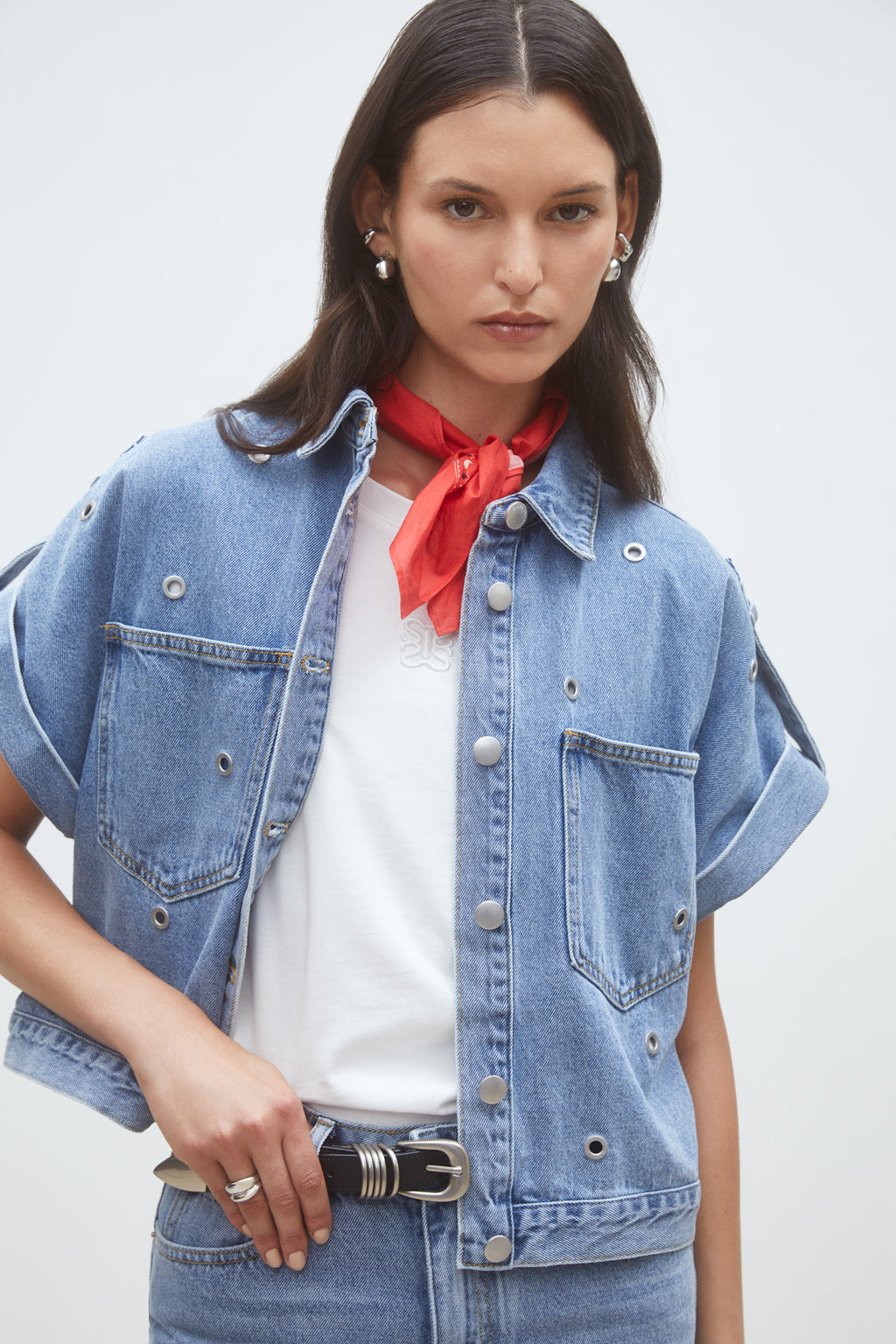 Blouses korte mouw blauw Suncoo Paris
