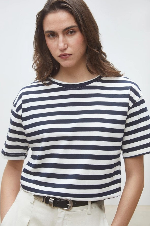 T-shirts korte mouw navy Suncoo Paris