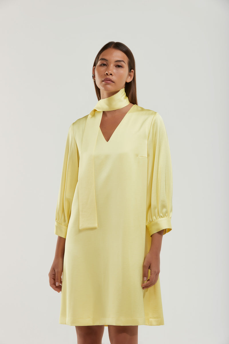 Jurken lange mouw geel Senso