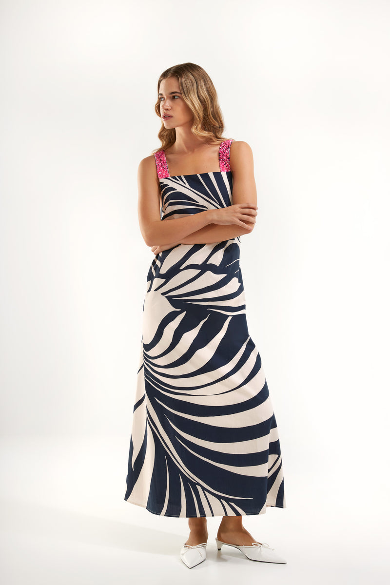 Jurken zonder mouw navy Senso