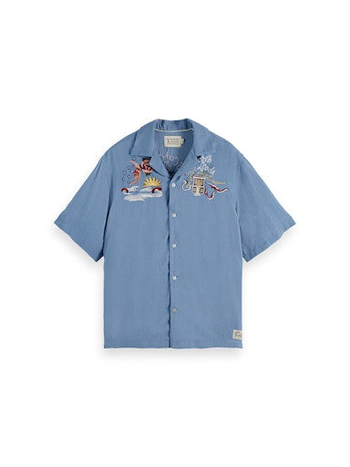 Hemden korte mouw blauw Scotch & Soda