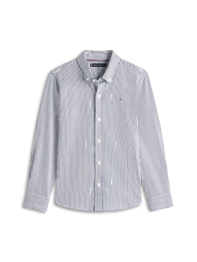 Hemden lange mouw navy Tommy Hilfiger