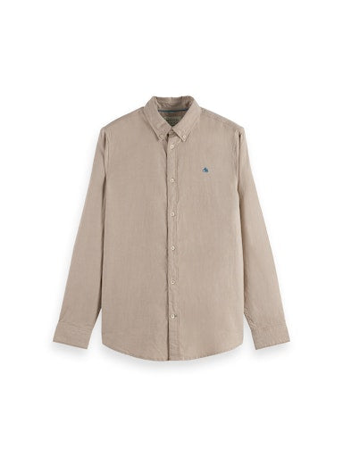 Hemden lange mouw bruin Scotch & Soda
