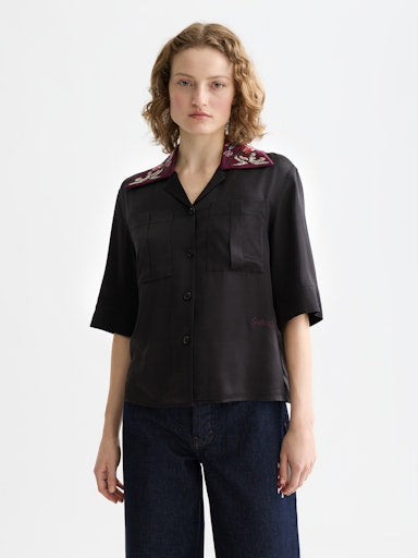 Blouses korte mouw grijs Scotch & Soda
